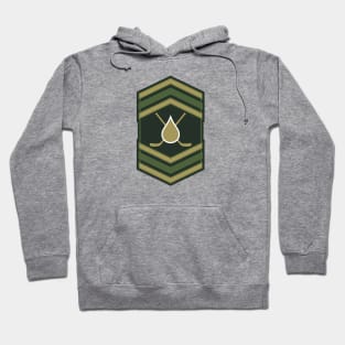 Oil Drop & Hockey Sticks Insignia (Military Green) [Rx-Tp] Hoodie